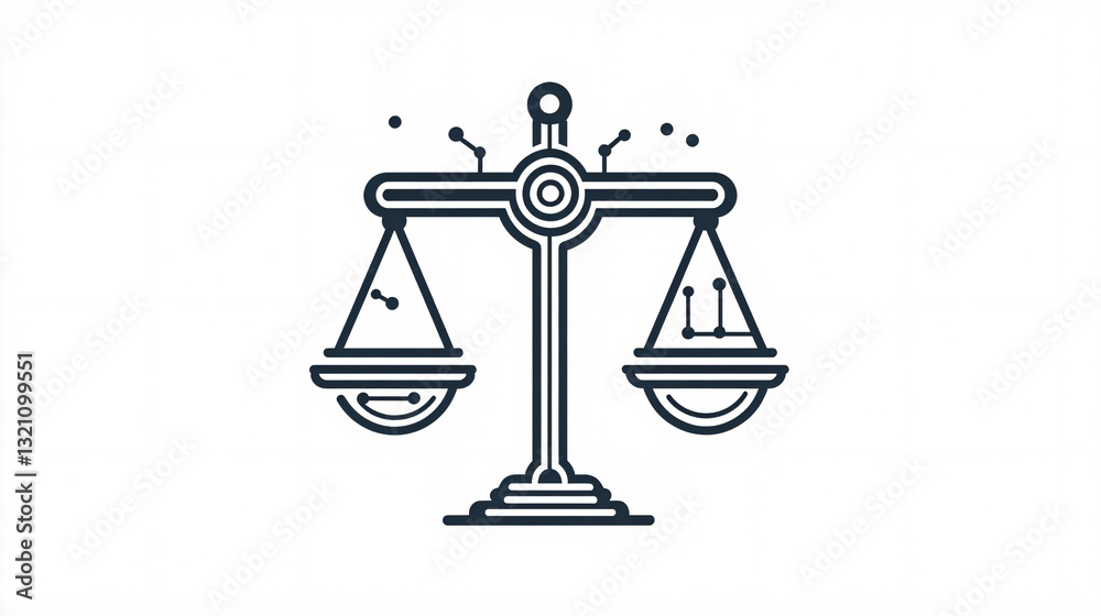 A stylized balance scale with technological circuit elements symbolizing digital justice
A stylized balance scale with technological circuit elements symbolizing digital justice