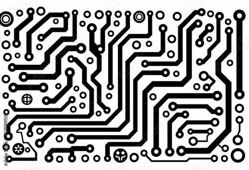 あなたのデザインを向上させるために、この鮮明な回路基板のベクター画像をダウンロードしてください。技術ブログ、教育コンテンツ、プレゼンテーションにおける技術の進歩の紹介に最適です。

