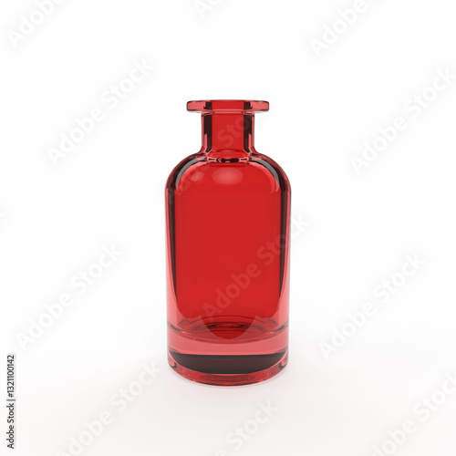 red glass bottle