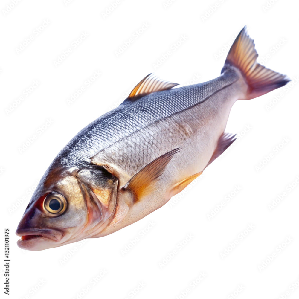 Obraz premium fresh fish on white background