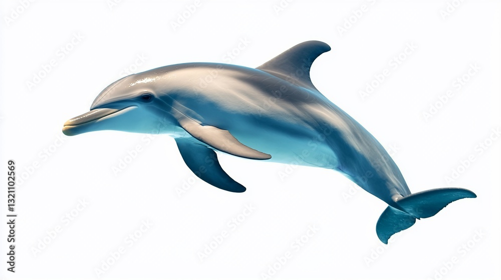 Graceful dolphin leaping, isolated on white Graceful dolphin leaping, isolated on white