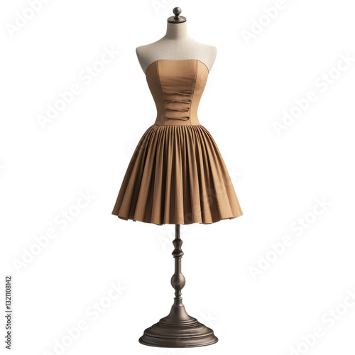 Elegant adjustable fabric dress form mannequin with stylish design Clipart Photo isolated on transparency background
