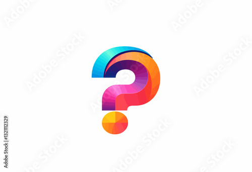 Embrace the Unknown: A Creative Question Mark Design with a Colorful Swirl, Representing Inquiry, Discovery, and the Power of Curiosity to Drive Innovation and Understanding.

