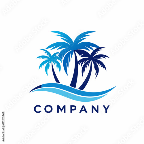 Wallpaper Mural vector illustration of a tropical island Torontodigital.ca