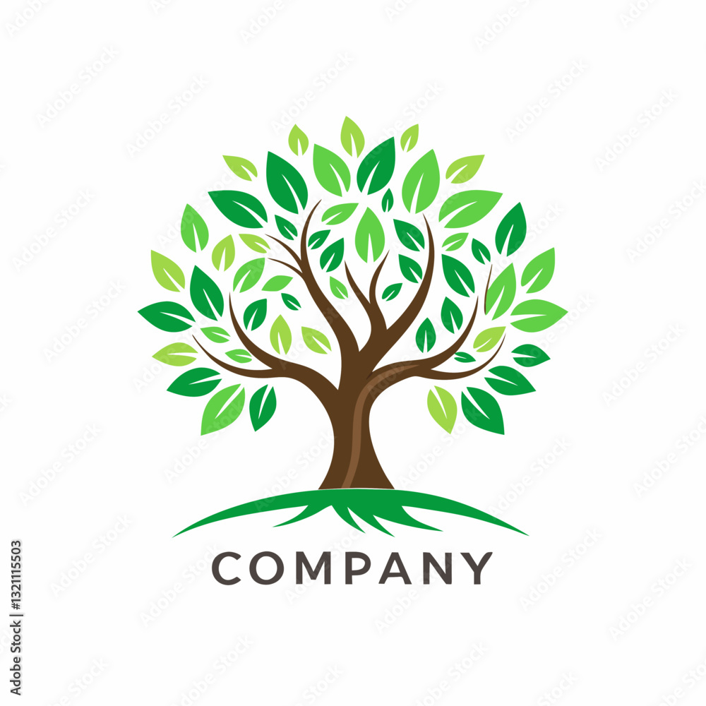 Fototapeta premium vector tree with green leaves