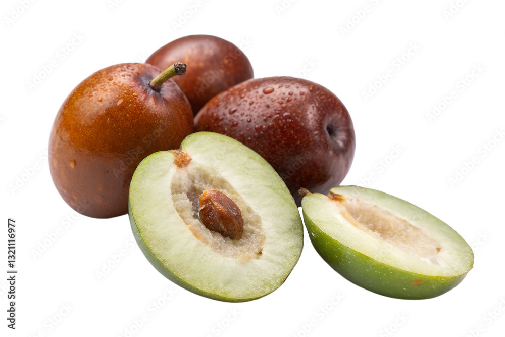 Ziziphus fruits isolated on transparent background Ziziphus fruits isolated on transparent background