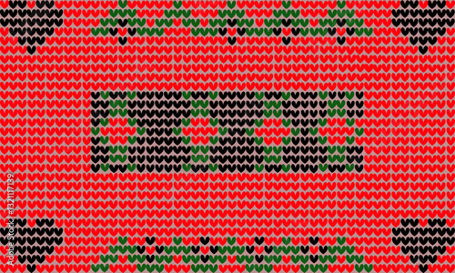 knitted sweater with christmas tree