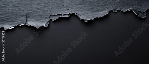 Ripped Dark Gray Paper Overlay