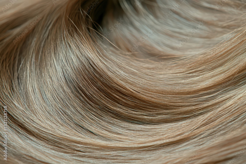 Naklejka premium Swirling Light Brown Hair Abstract Texture Background