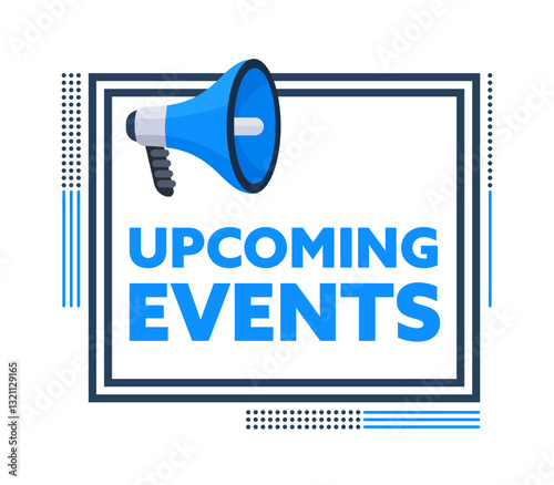 Megaphone making advertising for upcoming events