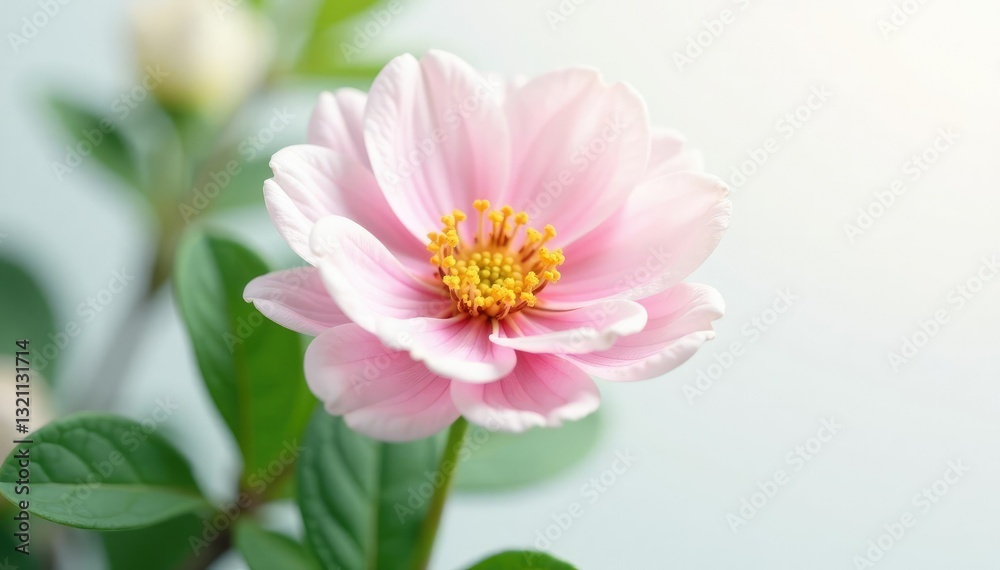 Delicate flower with intricate petals isolated on white background, plants, flowers, leafy Delicate flower with intricate petals isolated on white background, plants, flowers, leafy