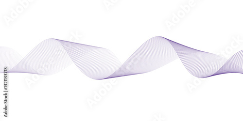  Abstract colorful wave element for design. Digital frequency track equalizer. Stylized line art background. Vector illustration.