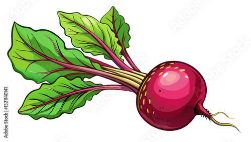 Fresh beet root on white background isolated