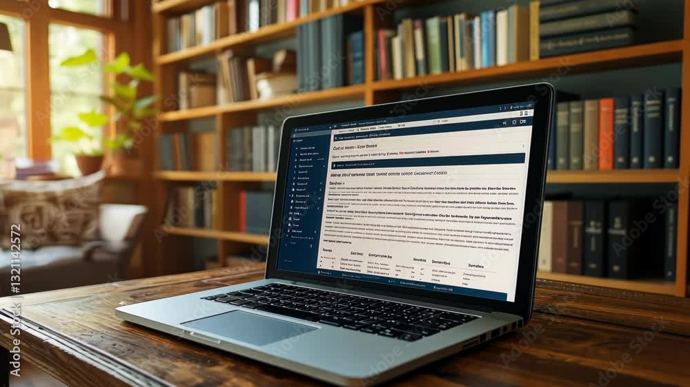 Laptop in a Library Setting: Research and Study