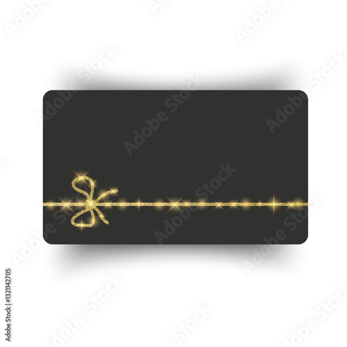 Gift vouchers with ribbons. Elegant template for a festive gift card, coupon and certificate. Discount Coupon Template Vector Illustration