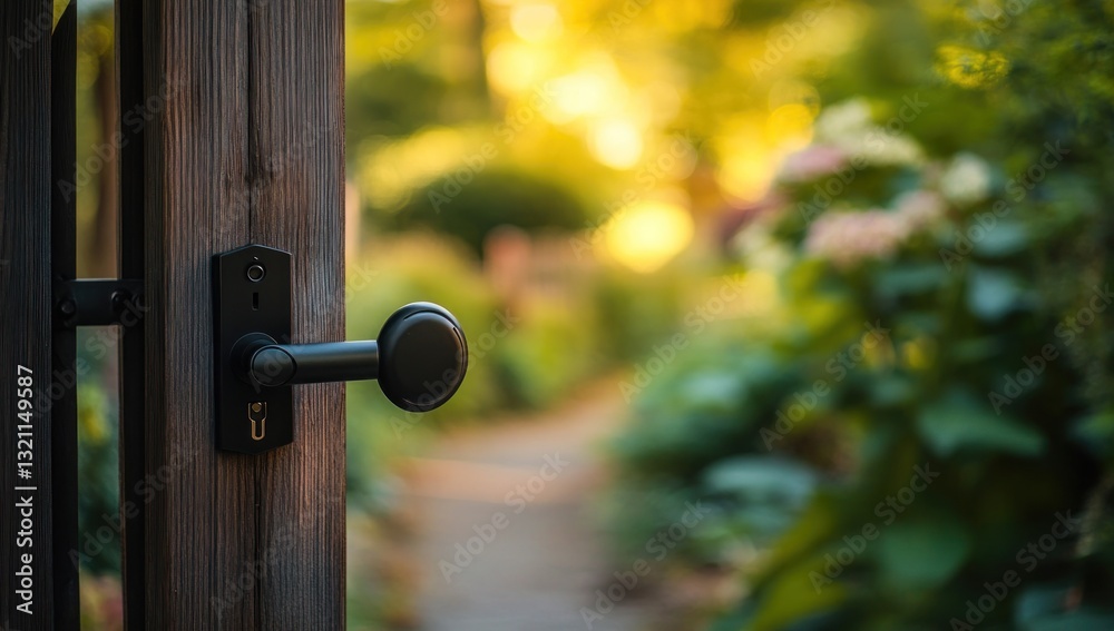 Open Gate to a Serene Garden: A Glimpse of Tranquility Open Gate to a Serene Garden: A Glimpse of Tranquility