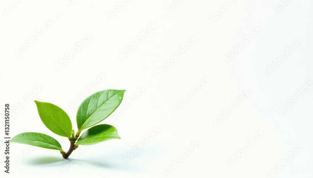 Small plant with green leaves isolated on white background, botanicals Small plant with green leaves isolated on white background, botanicals