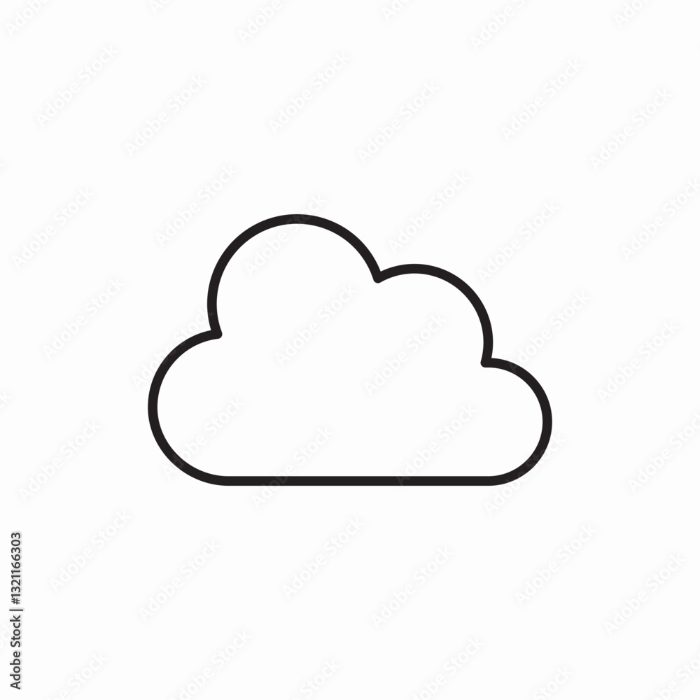 Cloud weather forecast icon vector sign Cloud weather forecast icon vector sign
