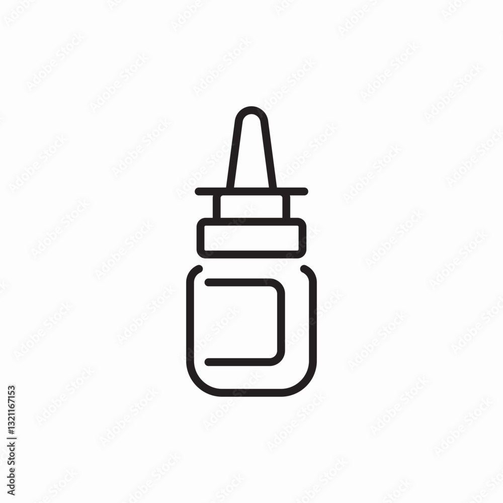 Nasal spray medicine icon vector sign Nasal spray medicine icon vector sign