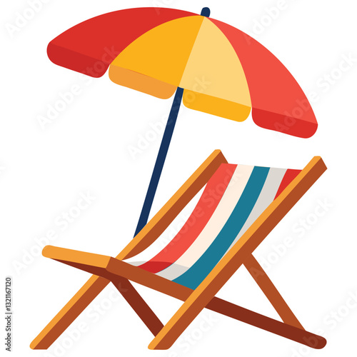 "Beach Chair Vector Illustration"