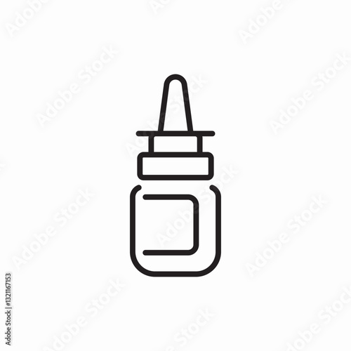 Nasal spray medicine icon vector sign
