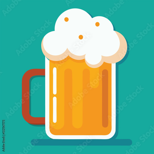 "Beer Glass Vector Illustration"