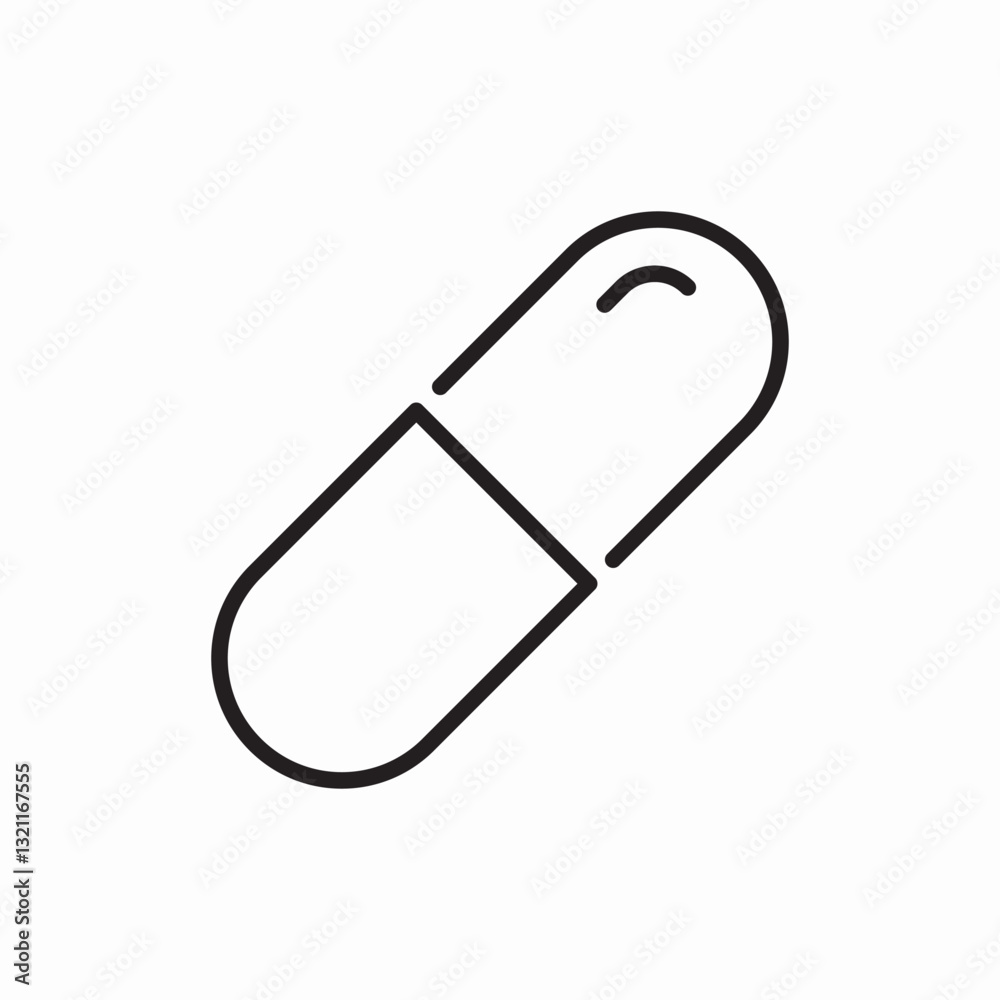 Medicine pill capsule icon vector sign Medicine pill capsule icon vector sign