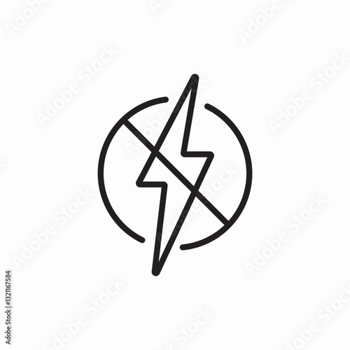 no energy power electricity icon vector sign