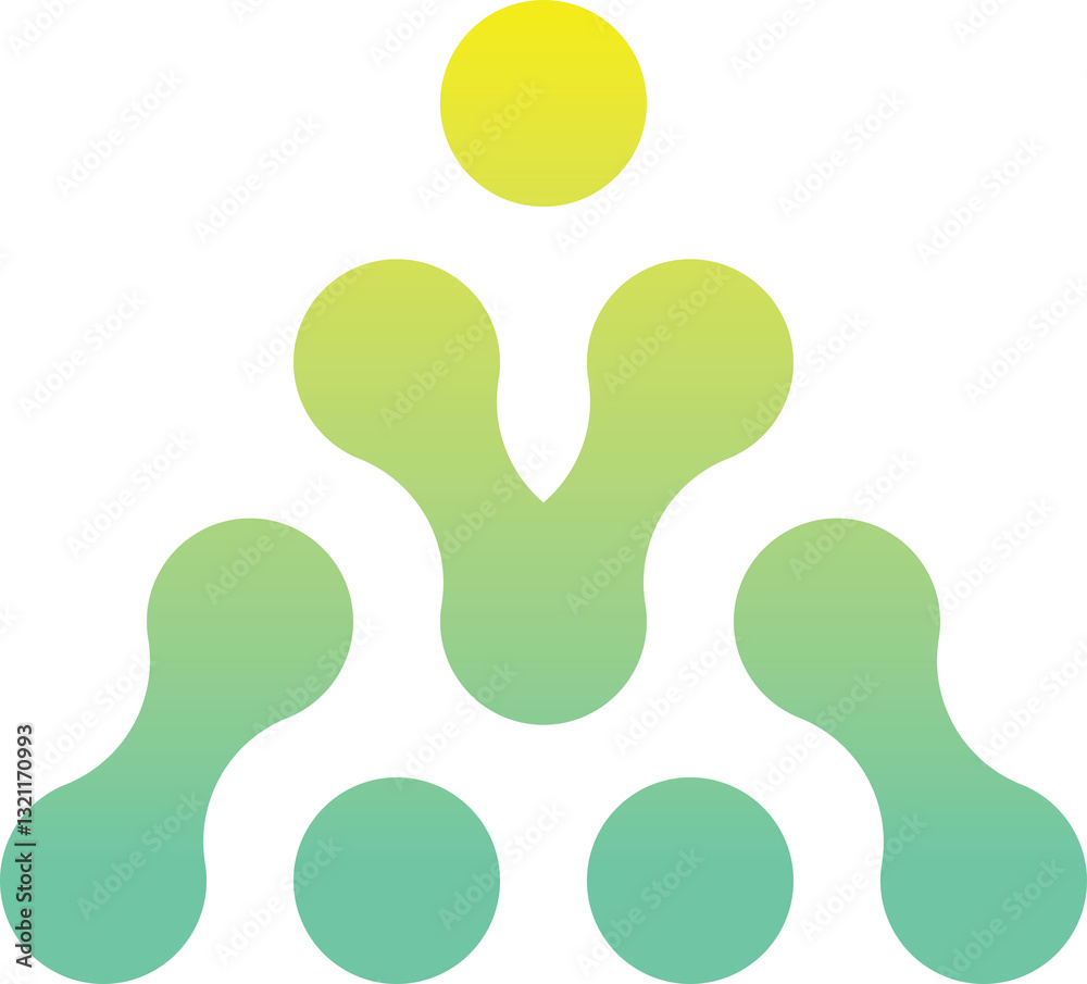 Obraz premium Metaball gradient neon shapes