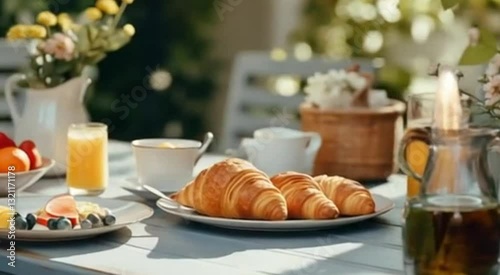 Relaxing French Breakfast | Fresh Croissants & Morning Sunshine