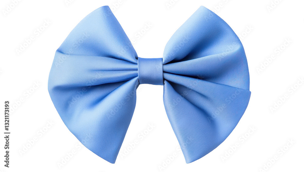 Blue satin bow with a smooth finish on a transparent background suitable for various decorative uses and designs in fashion or crafting Blue satin bow with a smooth finish on a transparent background suitable for various decorative uses and designs in fashion or crafting