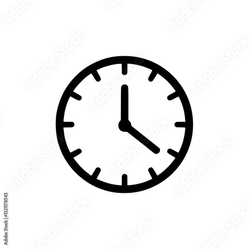 clock icon showing 4:00 Classic design with short hour hand and longer minute hand Simple clean representation of time or schedule Timeless symbol
