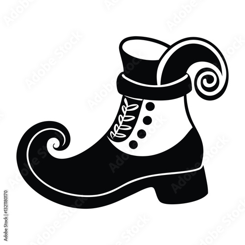 Stylish Footwear Silhouette shoes and Boots Vector illustration