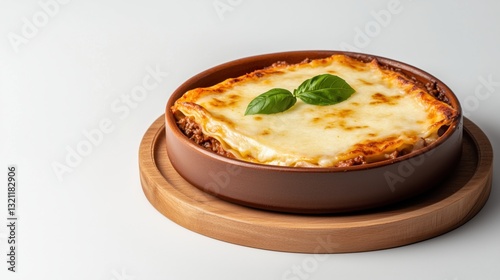 A rich and hearty traditional lasagna Bolognese, featuring layers of al dente pasta sheets