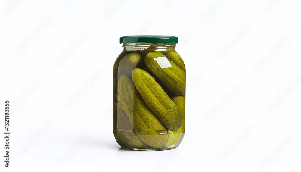 Fresh Cucumbers Conserved in a Jar