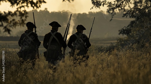 Revolutionary War Soldiers: A Historic Silhouette