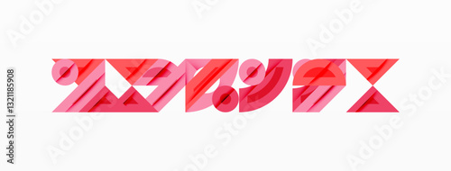 Abstract geometric background shapes forming a modern, symmetrical pattern. Bold contrast, smooth gradients, dynamic composition, futuristic style