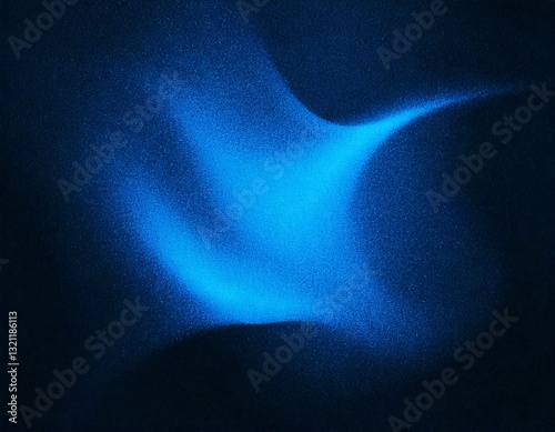 Forme abstraite lumineuse bleue – Texture futuriste granuleuse et sombre
