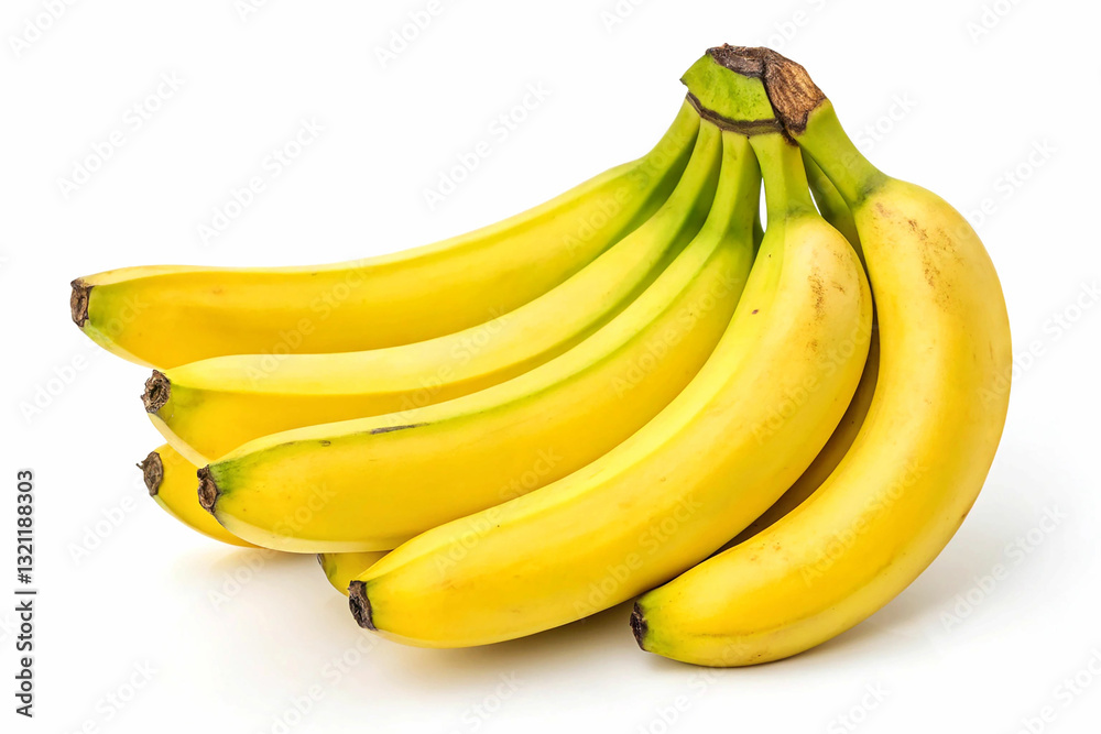 Fresh bunch of bananas isolated on white background Fresh bunch of bananas isolated on white background