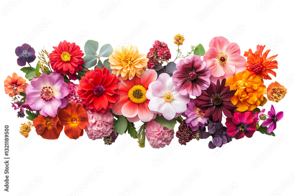 Colorful flower arrangement in harmonious combination
Isolated on Transparent Background Colorful flower arrangement in harmonious combination
Isolated on Transparent Background
