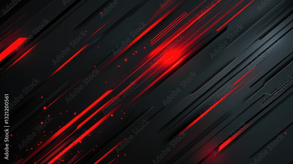 Abstract digital background featuring dynamic red and black diagonal lines creating a sense of motion and energy