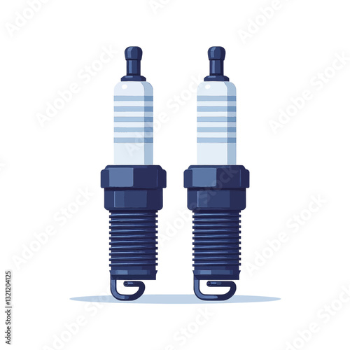 Two Spark Plugs Illustration