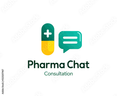 Pharma Chat Consultation Logo Design