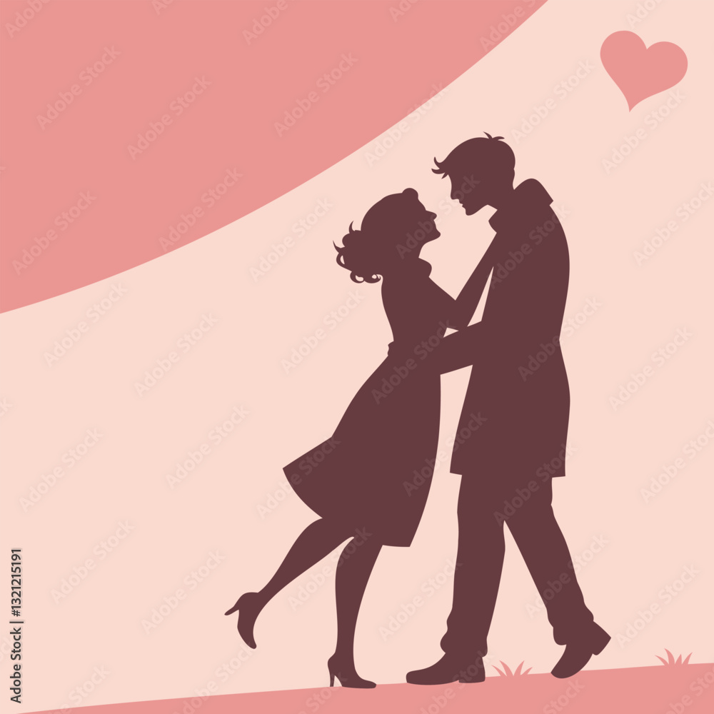 **Romantic Couple Vector Design** **Romantic Couple Vector Design**