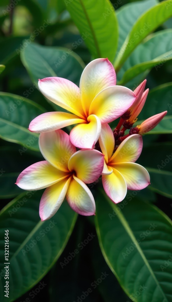 custom made wallpaper toronto digitalLush frangipani tree, exotic blossoms Clipping path included , stock photo, summer