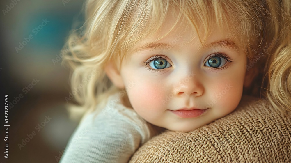 A tender close-up of a toddler resting on an adult's shoulder, ideal for family-oriented marketing, childcare services, and parenting resources. A tender close-up of a toddler resting on an adult's shoulder, ideal for family-oriented marketing, childcare services, and parenting resources.