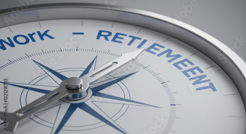 Navigating Retirement: A Compass Pointing Towards Life After Work and Financial Freedom photo