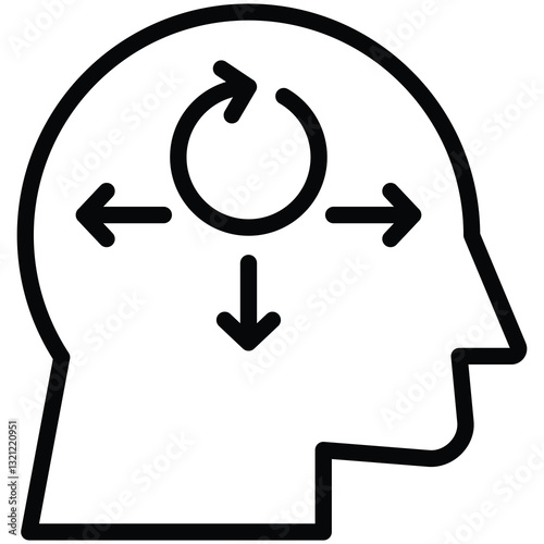 Changing Consumer Behavior icon line vector illustration