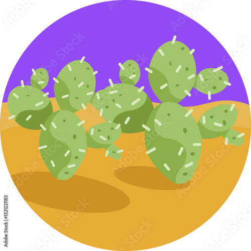 A classic desert plant, often associated with Western or cowboy themes.