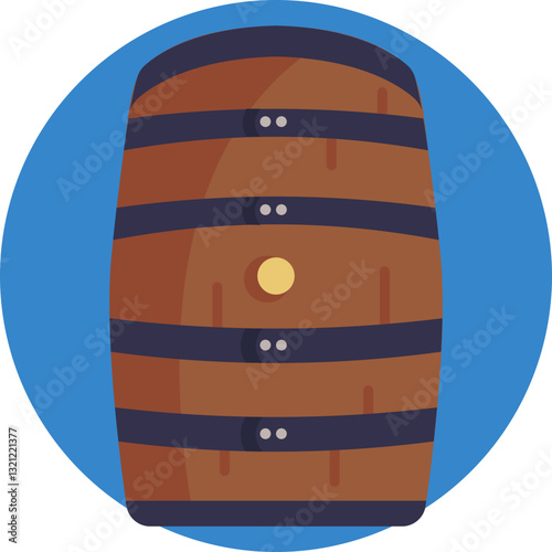 A wooden barrel used for storing liquids or supplies, common in old Western settings.